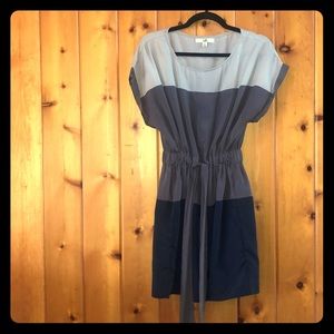 Ya L color block dress grey/navy